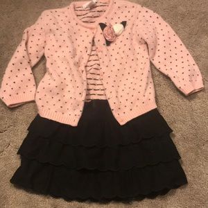 18-24m Janie and Jack skirt and sweater outfit